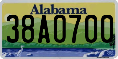 AL license plate 38AO700