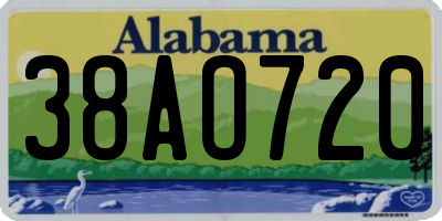 AL license plate 38AO720