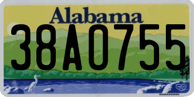 AL license plate 38AO755