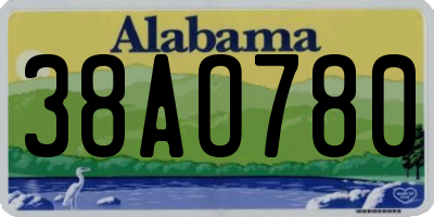 AL license plate 38AO780