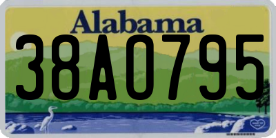 AL license plate 38AO795