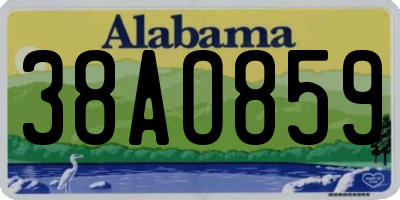AL license plate 38AO859