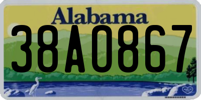 AL license plate 38AO867