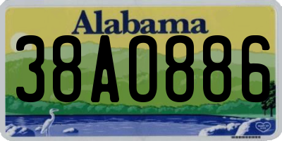 AL license plate 38AO886