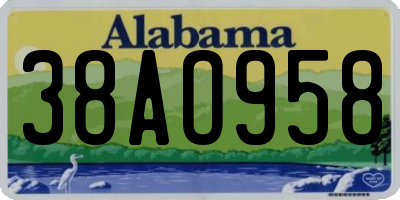 AL license plate 38AO958