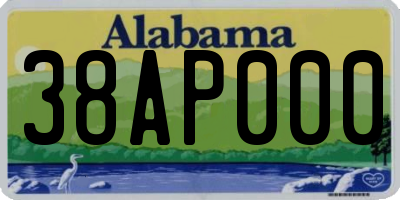 AL license plate 38AP000