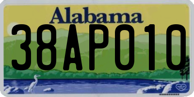AL license plate 38AP010