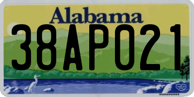 AL license plate 38AP021