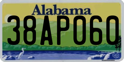 AL license plate 38AP060