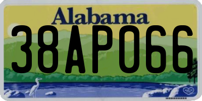 AL license plate 38AP066