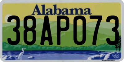 AL license plate 38AP073