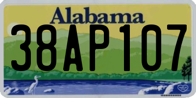 AL license plate 38AP107
