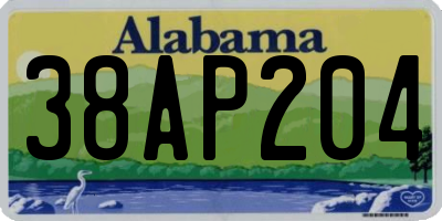 AL license plate 38AP204