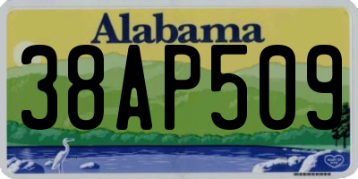AL license plate 38AP509