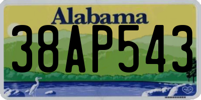 AL license plate 38AP543
