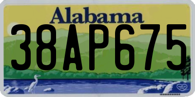 AL license plate 38AP675