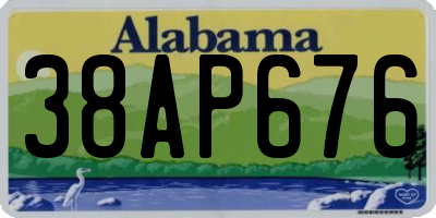 AL license plate 38AP676