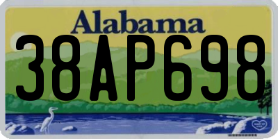 AL license plate 38AP698