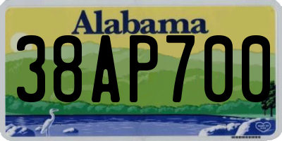 AL license plate 38AP700