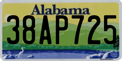 AL license plate 38AP725