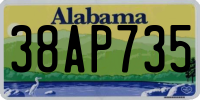 AL license plate 38AP735