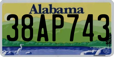 AL license plate 38AP743
