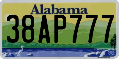 AL license plate 38AP777