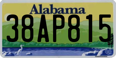 AL license plate 38AP815