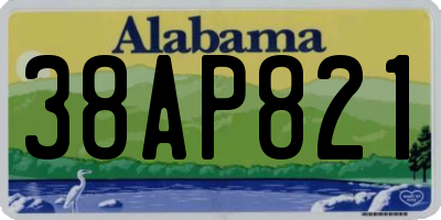 AL license plate 38AP821