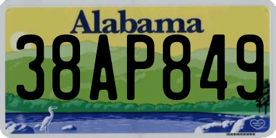 AL license plate 38AP849