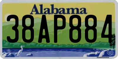 AL license plate 38AP884