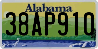 AL license plate 38AP910