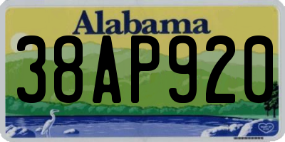 AL license plate 38AP920
