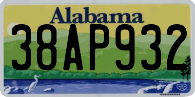 AL license plate 38AP932