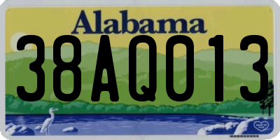AL license plate 38AQ013