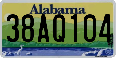 AL license plate 38AQ104