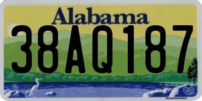 AL license plate 38AQ187