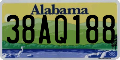 AL license plate 38AQ188