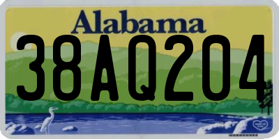 AL license plate 38AQ204