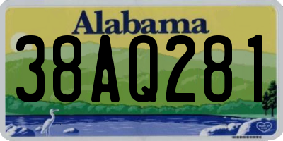AL license plate 38AQ281