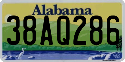 AL license plate 38AQ286