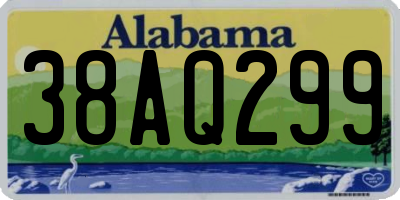 AL license plate 38AQ299