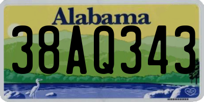 AL license plate 38AQ343