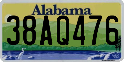 AL license plate 38AQ476