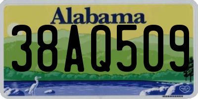 AL license plate 38AQ509