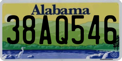 AL license plate 38AQ546