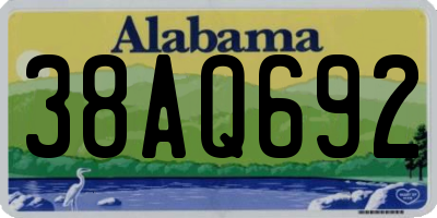AL license plate 38AQ692