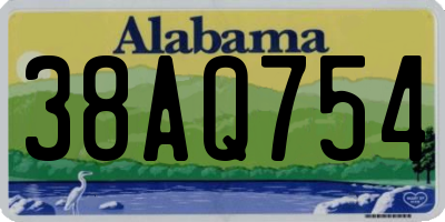 AL license plate 38AQ754