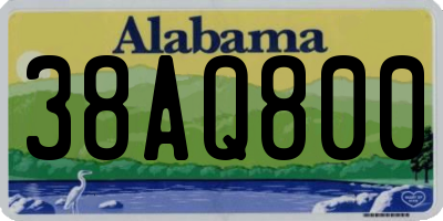 AL license plate 38AQ800