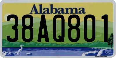 AL license plate 38AQ801